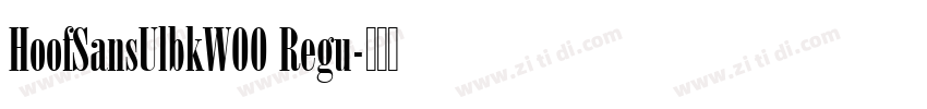HoofSansUlbkW00 Regu字体转换